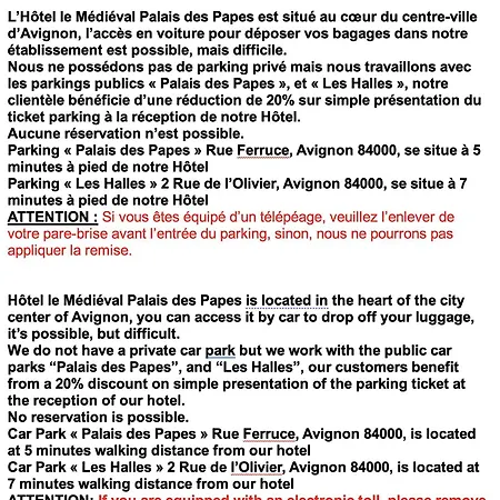 Le Medieval Palais Des Papes 3* Авиньон